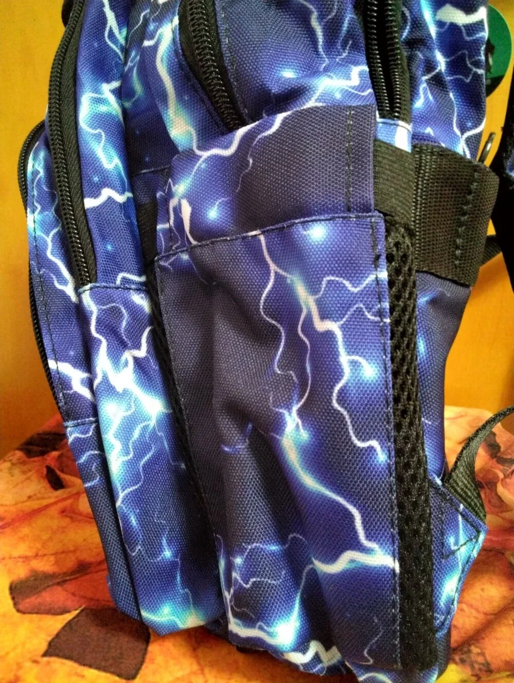 Electric Blue Lightning Backpack, Lunch Bag and Pencil Case Set NWT